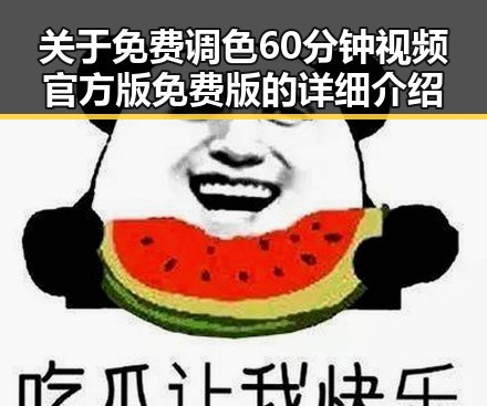 关于免费调色60分钟视频官方版免费版的详细介绍