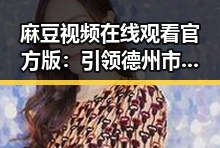 麻豆视频在线观看官方版:引领德州市高清娱乐新体验
