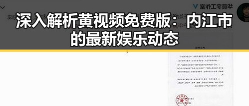 深入解析黄视频免费版：内江市的最新娱乐动态