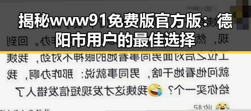 揭秘www91免费版官方版：德阳市用户的最佳选择