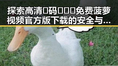 探索高清🈚码🔞❌♋免费菠萝视频官方版下载的安全与便捷