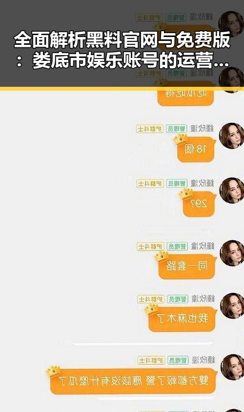 全面解析黑料 官网与免费版：娄底市娱乐账号的运营秘籍