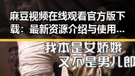麻豆视频在线观看官方版下载：最新资源介绍与使用指南