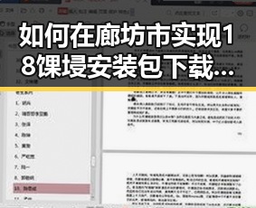 如何在廊坊市实现18馃埐安装包下载的顺利获取