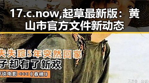 17.c.now,起草最新版：黄山市官方文件新动态