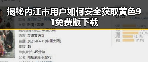 揭秘内江市用户如何安全获取黄色91免费版下载