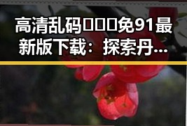 高清乱码🔞❌♋免91最新版下载：探索丹东市最新娱乐资源