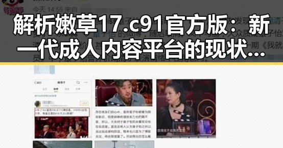 解析嫩草17.c 91官方版：新一代成人内容平台的现状与发展