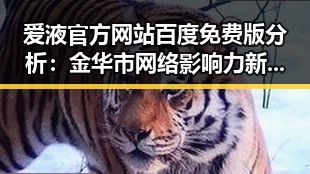爱液官方网站百度免费版分析：金华市网络影响力新趋势