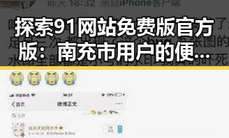 探索91网站免费版官方版：南充市用户的便捷选择