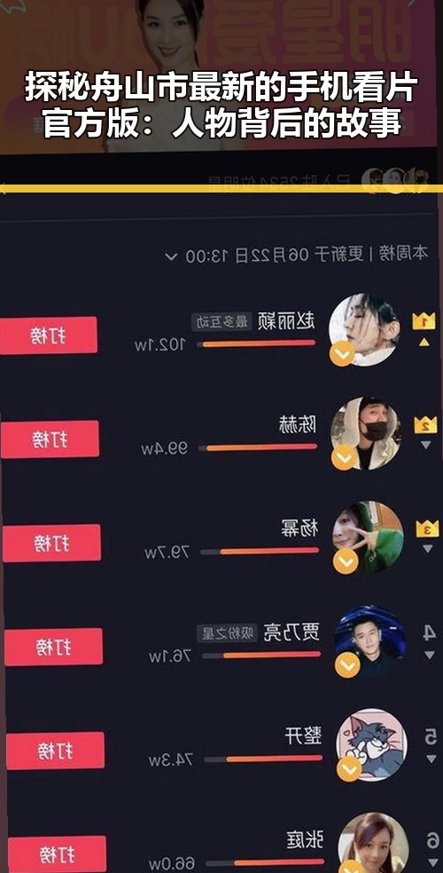 探秘舟山市最新的手机看片官方版：人物背后的故事
