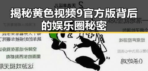 揭秘黄色视频9官方版背后的娱乐圈秘密