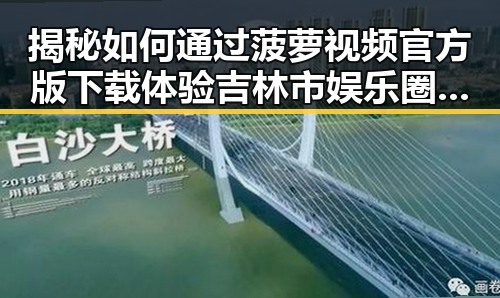 揭秘如何通过菠萝视频官方版下载体验吉林市娱乐圈的精彩瞬间