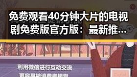 免费观看40分钟大片的电视剧免费版官方版：最新推荐指南