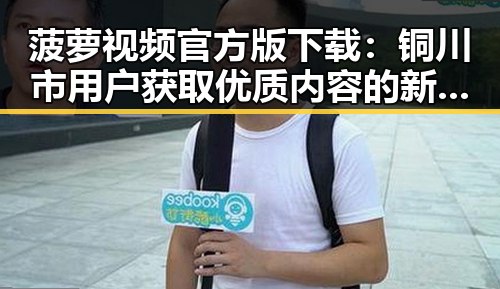 菠萝视频官方版下载：铜川市用户获取优质内容的新选择