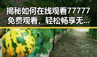 揭秘如何在线观看77777免费观看，轻松畅享无限资源
