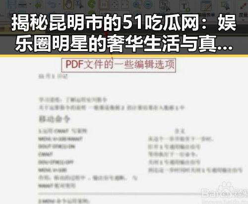 揭秘昆明市的51吃瓜网：娱乐圈明星的奢华生活与真实故事