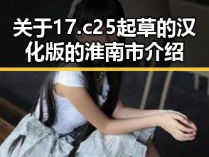 关于17.c25起草的汉化版的淮南市介绍