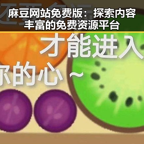 麻豆网站免费版：探索内容丰富的免费资源平台