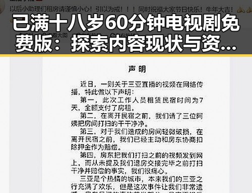 已满十八岁60分钟电视剧免费版：探索内容现状与资源获取